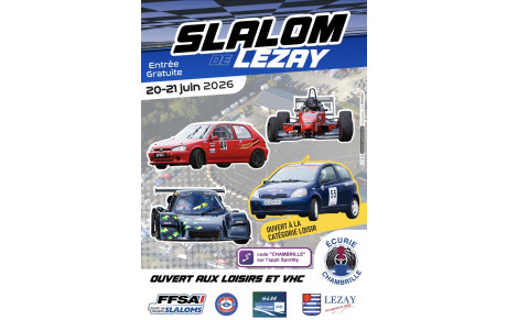 17e Slalom de Lezay - Règlement et demande d'engagement sont en ligne